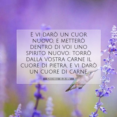 Ezechiele 36:26 RIV Immagine del Versetto della Bibbia