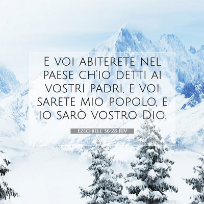 Ezechiele 36:28 RIV Immagine del Versetto della Bibbia