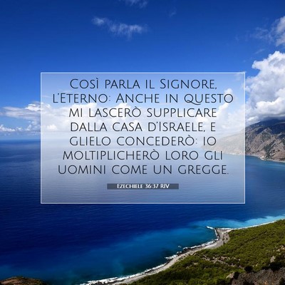 Ezechiele 36:37 RIV Immagine del Versetto della Bibbia