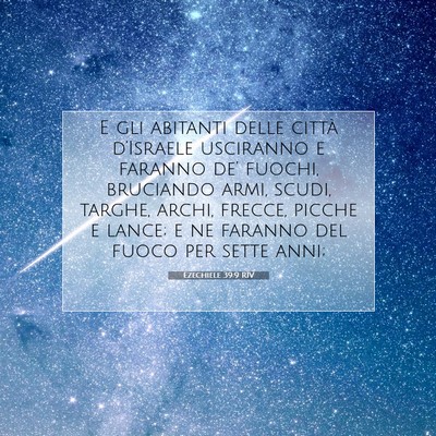 Ezechiele 39:9 RIV Immagine del Versetto della Bibbia