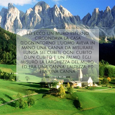 Ezechiele 40:5 RIV Immagine del Versetto della Bibbia
