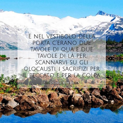 Ezechiele 40:39 RIV Immagine del Versetto della Bibbia