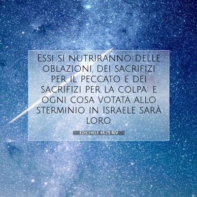 Ezechiele 44:29 RIV Immagine del Versetto della Bibbia