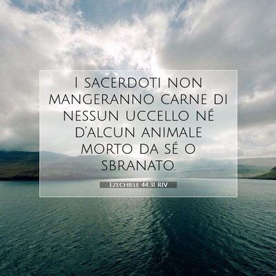 Ezechiele 44:31 RIV Immagine del Versetto della Bibbia