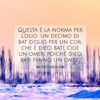 Ezechiele 45:14 Versetto della Bibbia Spiegato