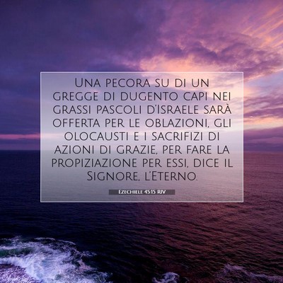 Ezechiele 45:15 RIV Immagine del Versetto della Bibbia