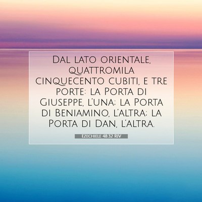 Ezechiele 48:32 Versetto della Bibbia Spiegato