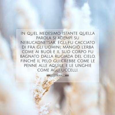 Daniele 4:33 Versetto della Bibbia Spiegato
