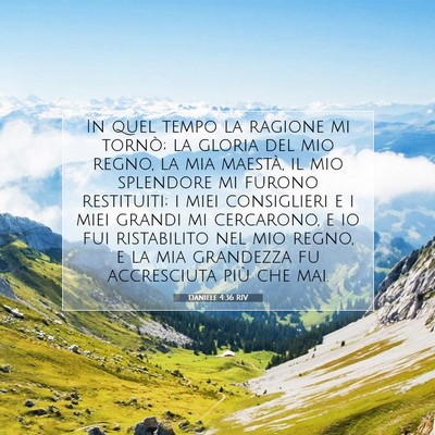 Daniele 4:36 Versetto della Bibbia Spiegato
