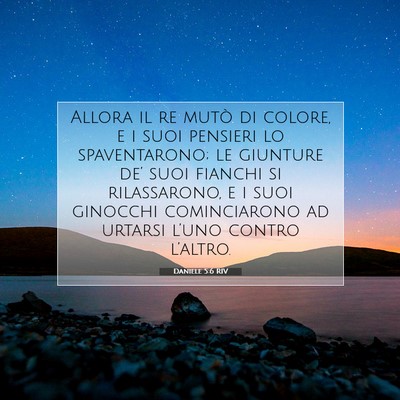 Daniele 5:6 RIV Immagine del Versetto della Bibbia