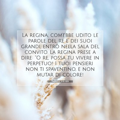 Daniele 5:10 RIV Immagine del Versetto della Bibbia