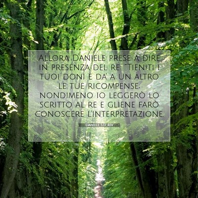 Daniele 5:17 RIV Immagine del Versetto della Bibbia