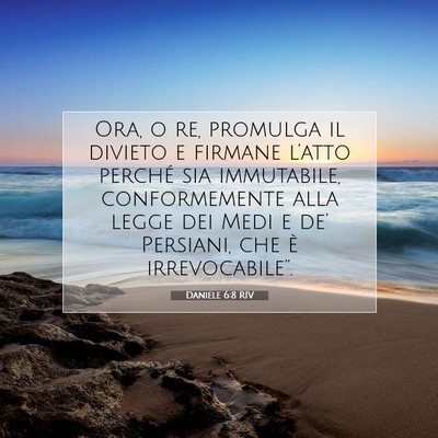 Daniele 6:8 RIV Immagine del Versetto della Bibbia