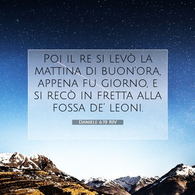 Daniele 6:19 Versetto della Bibbia Spiegato