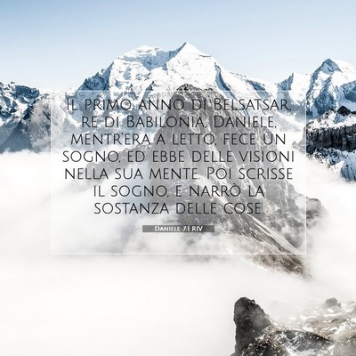 Daniele 7:1 RIV Immagine del Versetto della Bibbia