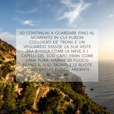 Daniele 7:9 RIV Immagine del Versetto della Bibbia