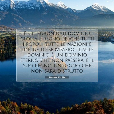 Daniele 7:14 RIV Immagine del Versetto della Bibbia