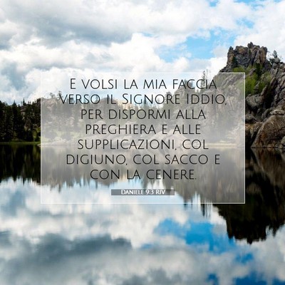 Daniele 9:3 RIV Immagine del Versetto della Bibbia