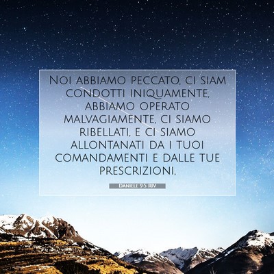 Daniele 9:5 RIV Immagine del Versetto della Bibbia