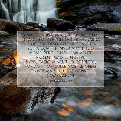 Daniele 9:18 RIV Immagine del Versetto della Bibbia