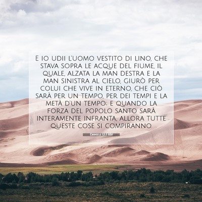 Daniele 12:7 RIV Immagine del Versetto della Bibbia