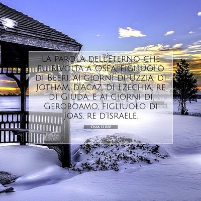 Osea 1:1 Versetto della Bibbia Spiegato