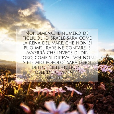 Osea 1:10 Versetto della Bibbia Spiegato