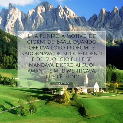 Osea 2:13 RIV Immagine del Versetto della Bibbia