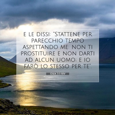 Osea 3:3 Versetto della Bibbia Spiegato