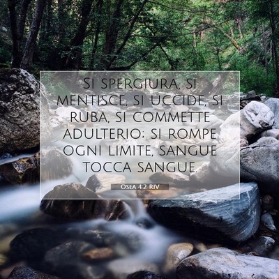 Osea 4:2 RIV Immagine del Versetto della Bibbia