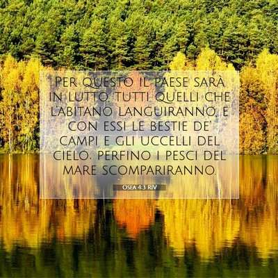 Osea 4:3 RIV Immagine del Versetto della Bibbia