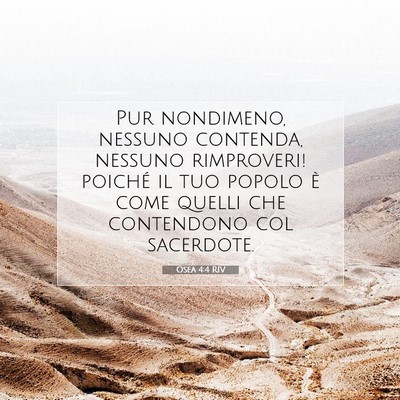 Osea 4:4 Versetto della Bibbia Spiegato