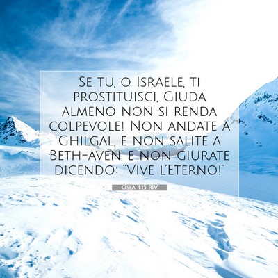Osea 4:15 RIV Immagine del Versetto della Bibbia