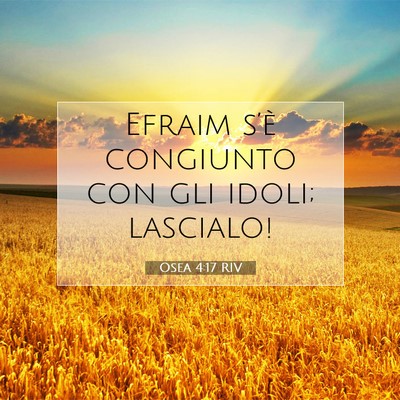 Osea 4:17 RIV Immagine del Versetto della Bibbia