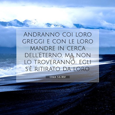 Osea 5:6 RIV Immagine del Versetto della Bibbia