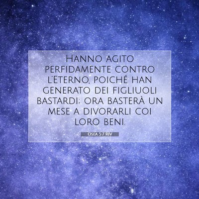 Osea 5:7 RIV Immagine del Versetto della Bibbia