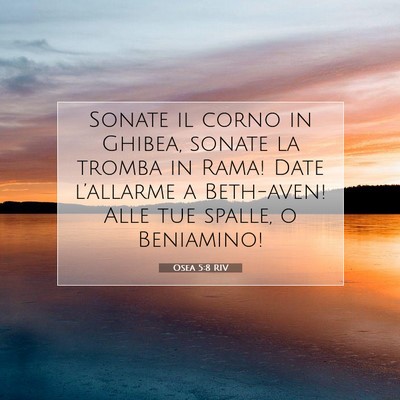 Osea 5:8 RIV Immagine del Versetto della Bibbia