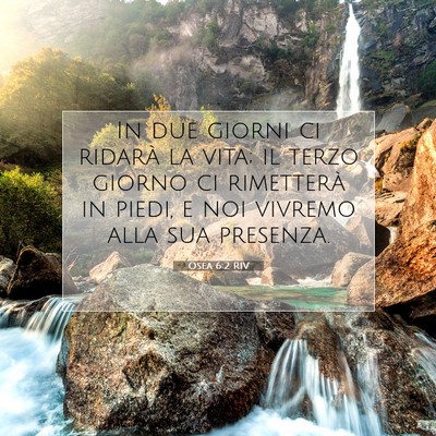 Osea 6:2 RIV Immagine del Versetto della Bibbia