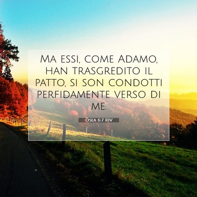 Osea 6:7 RIV Immagine del Versetto della Bibbia