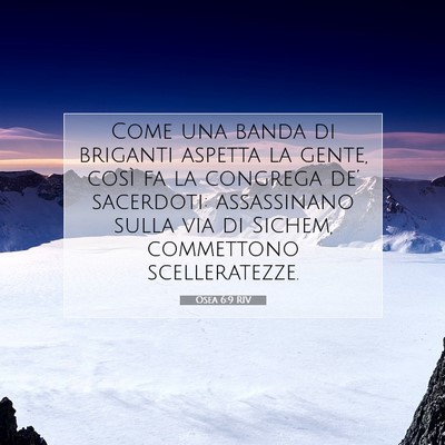 Osea 6:9 RIV Immagine del Versetto della Bibbia