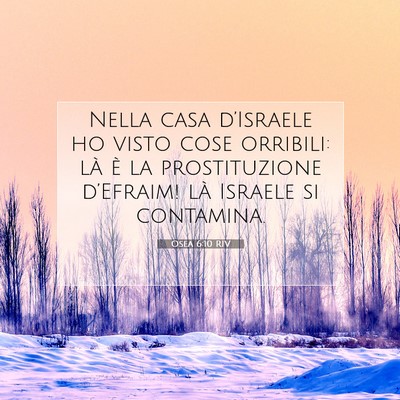 Osea 6:10 RIV Immagine del Versetto della Bibbia