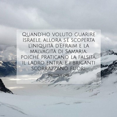 Osea 7:1 RIV Immagine del Versetto della Bibbia