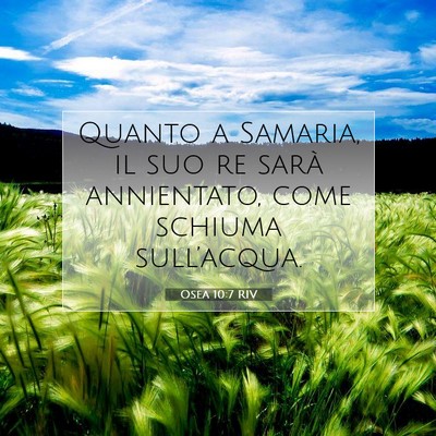 Osea 10:7 Versetto della Bibbia Spiegato