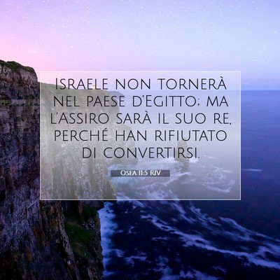 Osea 11:5 Versetto della Bibbia Spiegato