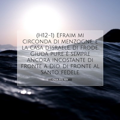 Osea 11:12 RIV Immagine del Versetto della Bibbia