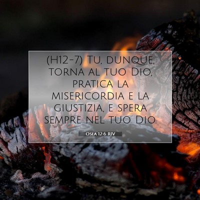 Osea 12:6 RIV Immagine del Versetto della Bibbia