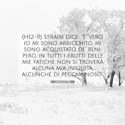 Osea 12:8 RIV Immagine del Versetto della Bibbia