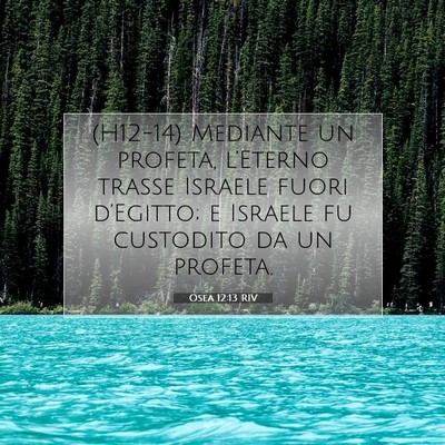 Osea 12:13 RIV Immagine del Versetto della Bibbia
