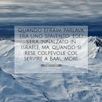 Osea 13:1 Versetto della Bibbia Spiegato