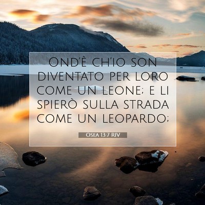 Osea 13:7 RIV Immagine del Versetto della Bibbia